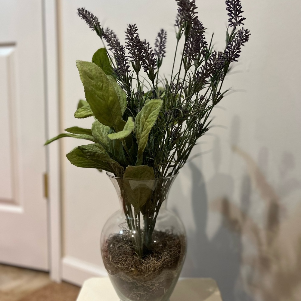 Homemade artificial floral arrangement